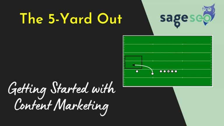 Getting Started with Content Marketing – The 5-yard Out Pattern