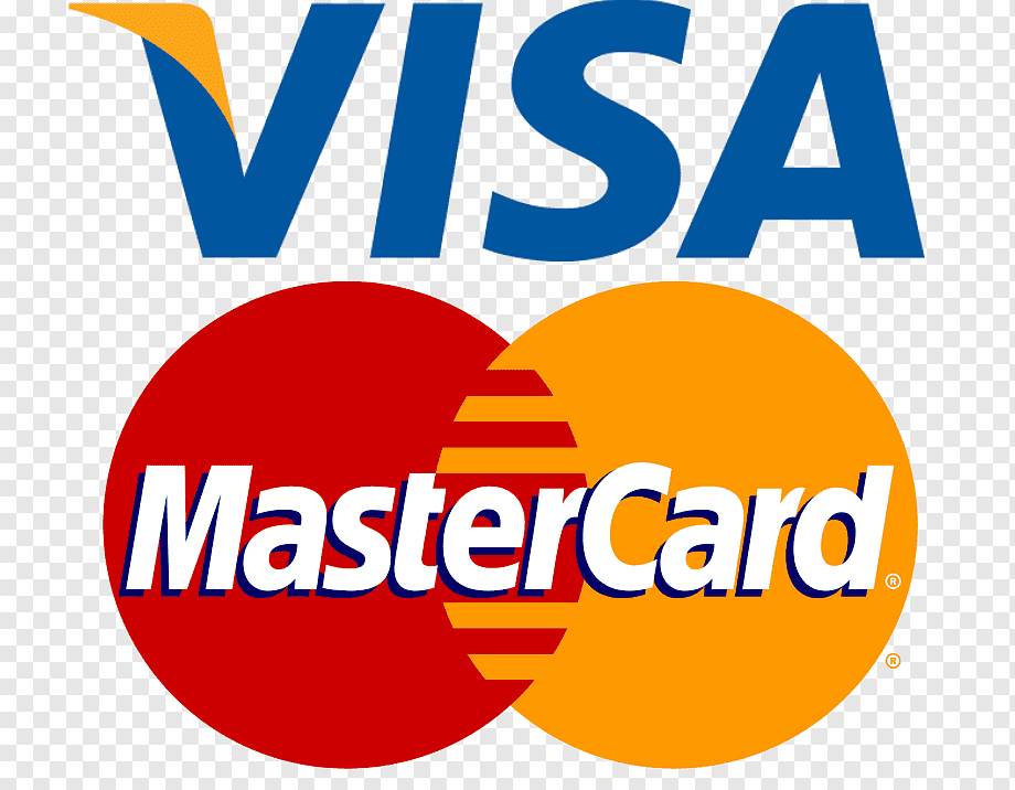 Visa and MasterCard logos on transparent background