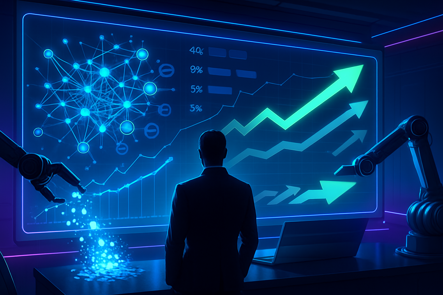 Futuristic data analysis with AI and graphs